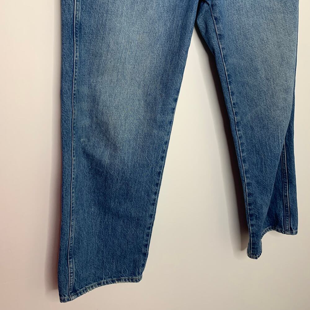 Amo Billie Jeans Womens Blue 100% Cotton Wide Leg Crop Size 27 - Picture 12 of 16